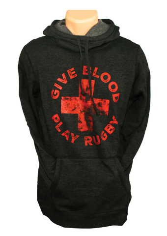 *Give Blood Play Rugby Ladies Cowl Neck Hoodie