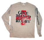 *Give Blood Play Rugby Long Sleeve Shirt