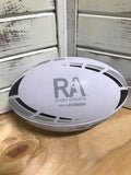 *White w/ Black + Grey Lines Rugby Ball - Size 5