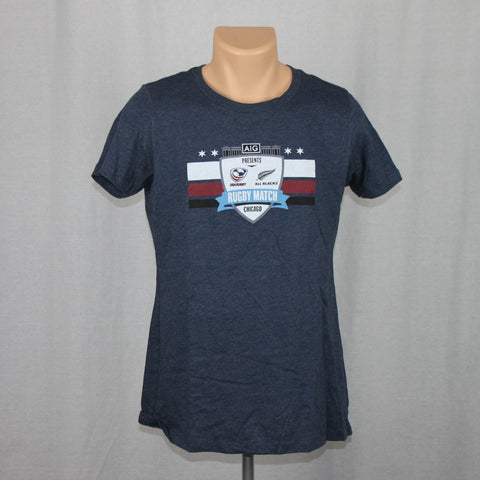 USA Rugby vs NZ All Blacks Ladies Event S/S Shirt - Blue