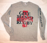 *Give Blood Play Rugby Long Sleeve Shirt
