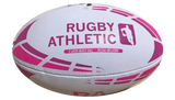 *White w/ Pink Lines Rugby Ball - Size 5